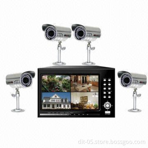 4 Channels LCD/DVR, Supports PTZ Control